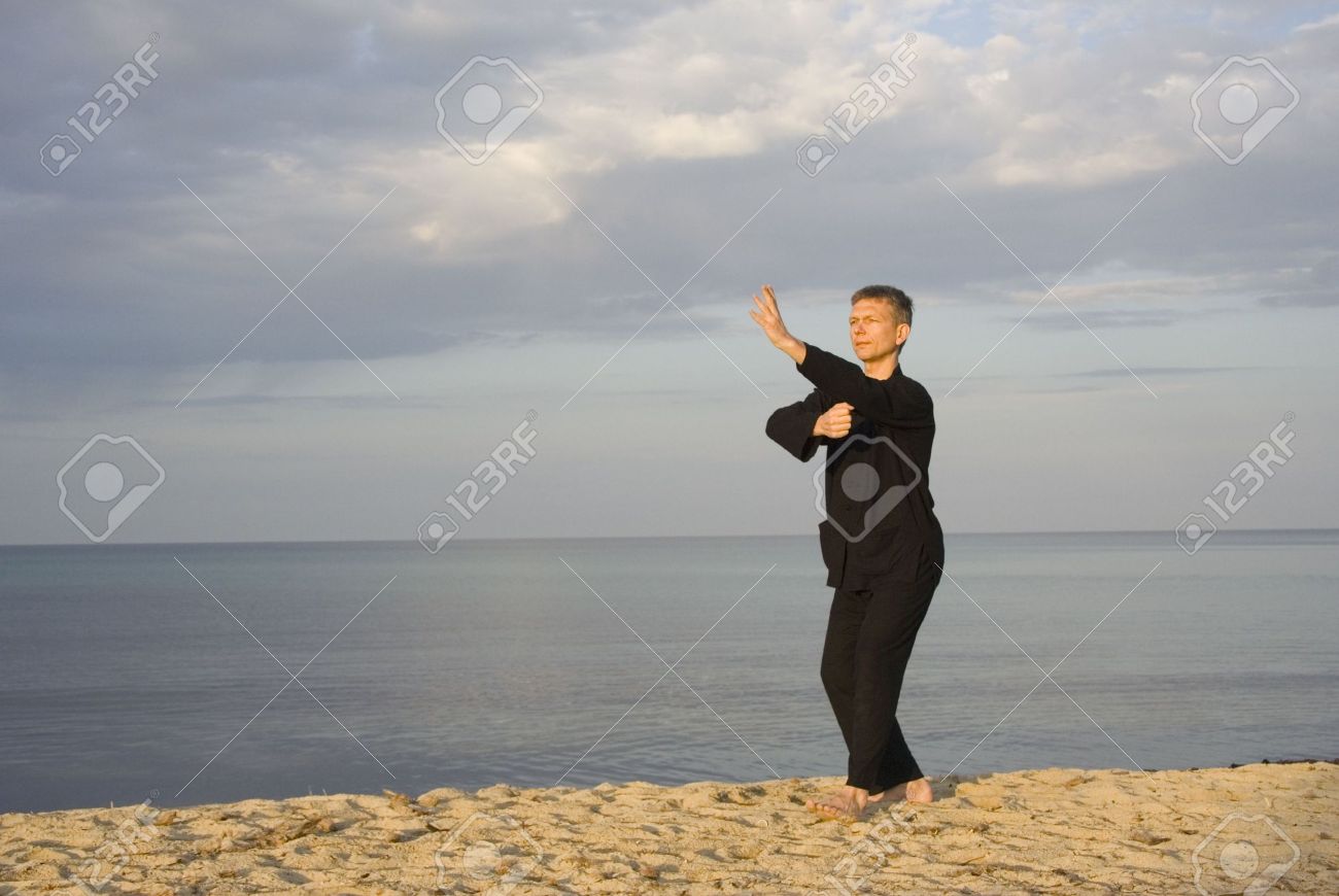 1906042-tai-chi-posture-fist-under-elbow-art-of-self-defense-stock-photo