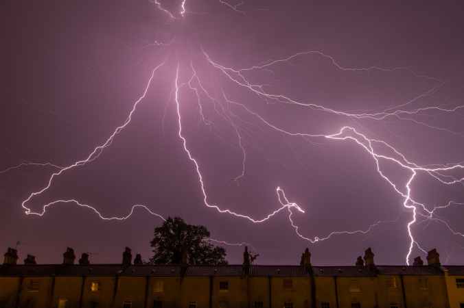 city weather thunderstorm electricity